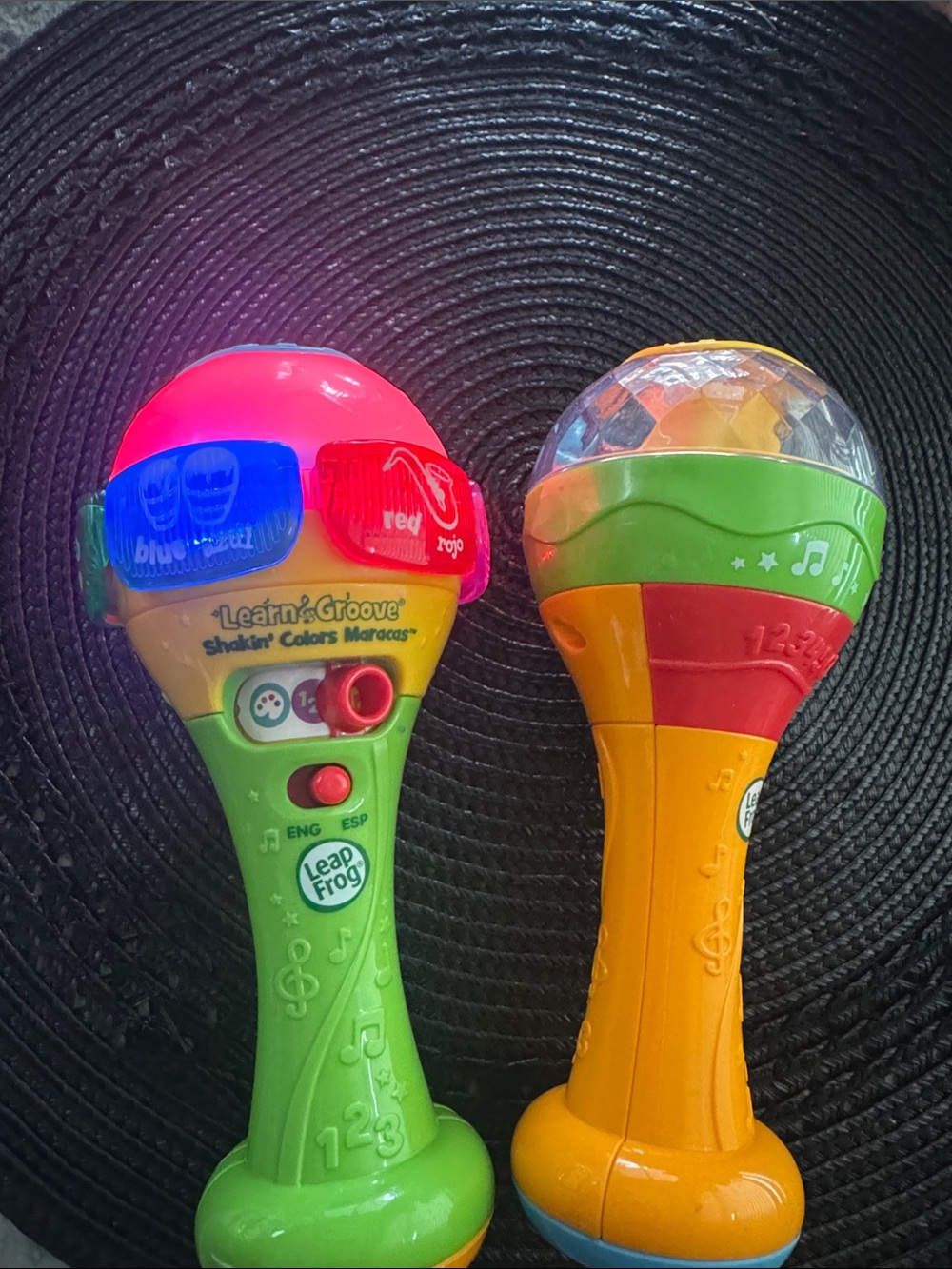 2 Kids Musical Learning Maracas - Green & Orange